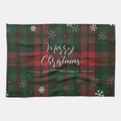 Plaid Sneeuwvlokken Patroon Gepersonaliseerde Kers Theedoek (Horizontaal)