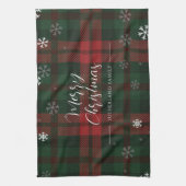 Plaid Sneeuwvlokken Patroon Gepersonaliseerde Kers Theedoek (Verticaal)