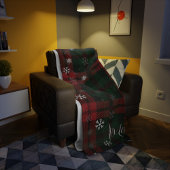 Plaid Sneeuwvlokken Patroon Gepersonaliseerde Wint Fleece Deken