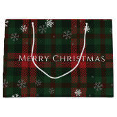 Plaid Sneeuwvlokken Patroon Kerst Feestdagen Groot Cadeauzakje (Voorkant)