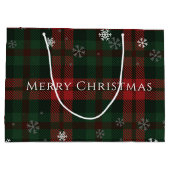 Plaid Sneeuwvlokken Patroon Kerst Feestdagen Groot Cadeauzakje (Achterkant)