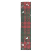 Plaid Sneeuwvlokken Patroon Kerst Feestdagen Korte Tafelloper (Voorkant)