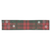 Plaid Sneeuwvlokken Patroon Kerst Feestdagen Korte Tafelloper (Horizontaal)