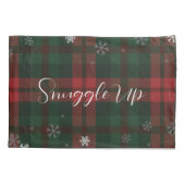 Plaid Sneeuwvlokken Patroon Kerst Vakantie Rustiek Kussensloop (Achterkant-Links)