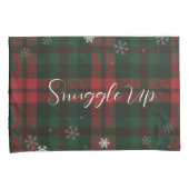 Plaid Sneeuwvlokken Patroon Kerst Vakantie Rustiek Kussensloop (Voorkant-Rechts)