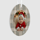 Plaid Snowflake Family Keepsake Ornament (voorkant)