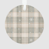 Plaid Snowflake Family Keepsake Ornament (achterkant)