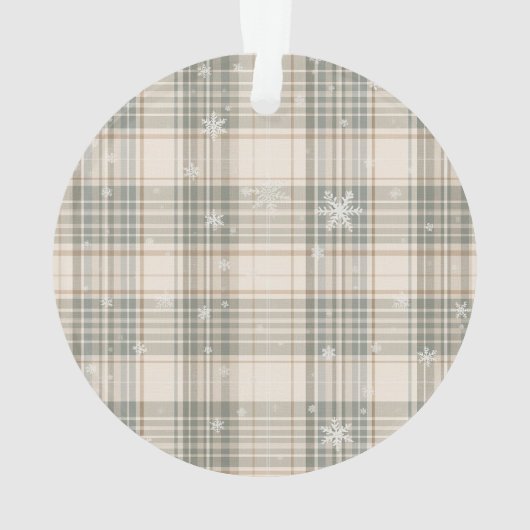 Plaid Snowflake Family Keepsake Ornament (achterkant)