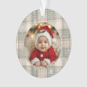 Plaid Snowflake Family Keepsake Ornament (voorkant)