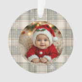 Plaid Snowflake Family Keepsake Ornament (voorkant)