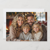 Plaid Snowman Photo Template Christmas Feestdagenkaart (Achterkant)