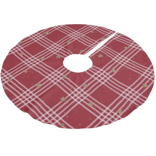 Plaid & Stardust Kerstboom Rok (Gekanteld)
