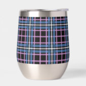 Plaid Steelloze Wijnbeker – Blauw & Lavendel (Links)