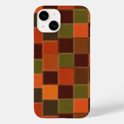 Plaid-style faux patchwork Case-Mate iPhone case (Achterkant)