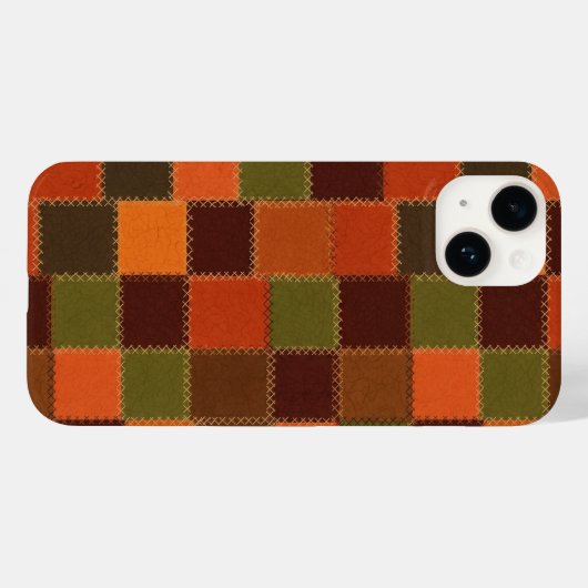 Plaid-style faux patchwork Case-Mate iPhone case (Achterkant (horizontaal))