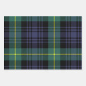 Plaid Stylish Navy Christmas Inpakpapier Vel (Voorkant)