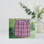 Plaid Summer SHORTs Briefkaart (Staand voorkant)