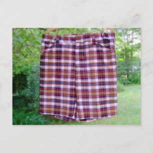 Plaid Summer SHORTs Briefkaart