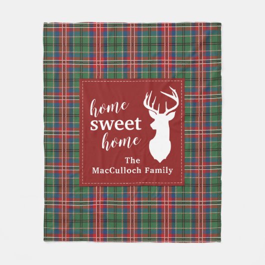 Plaid Sweet Home Tartan MacCulloch Tartan Fleece Deken (Voorkant)