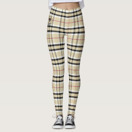 Plaid - Tan - Emo - Leggings