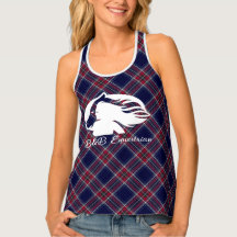 Plaid Tanktop - Witte B&B Logo