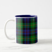Plaid Tartan blauw en groen Tweekleurige Koffiemok (Links)