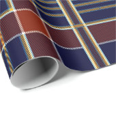 Plaid Tartan blauw en rood Cadeaupapier (Rol Hoek)