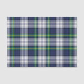 Plaid Tartan blauw groen Tissuepapier (Voorkant)