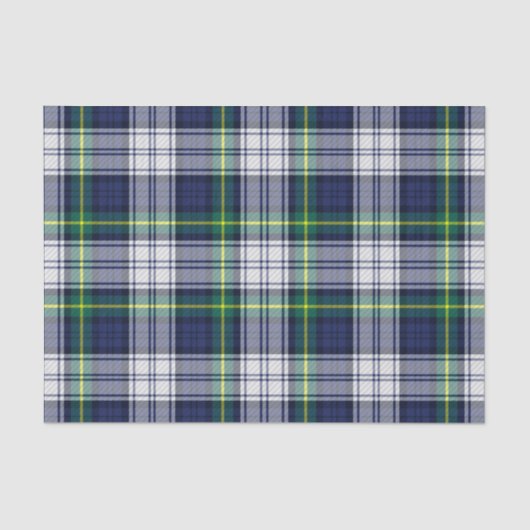 Plaid Tartan blauw groen Tissuepapier (Voorkant)