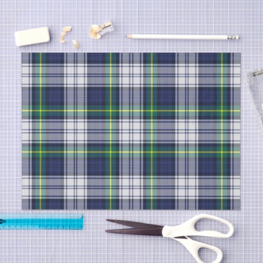Plaid Tartan blauw groen Tissuepapier (Craft)