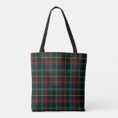 plaid tartan-canvas tas (Achterkant)