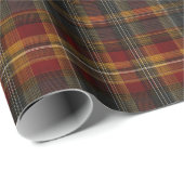 Plaid Tartan Classic Warm Dark Rustic Elegant Cadeaupapier (Rol Hoek)