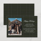 Plaid Tartan Equestrian Barn Ranch Business Bedankkaart (Voorkant / Achterkant)