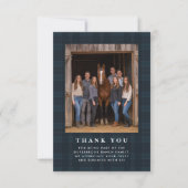 Plaid Tartan Equestrian Barn Ranch Business Bedankkaart (Voorkant)