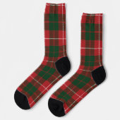 Plaid Tartan Green Red Check Rustic Sokken (Links)