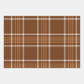 Plaid tartan Herfst Bruin en beige Patroon Inpakpapier Vel (Voorkant 3)