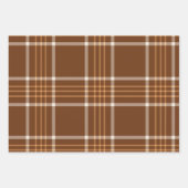Plaid tartan Herfst Bruin en beige Patroon Inpakpapier Vel (Voorkant 2)