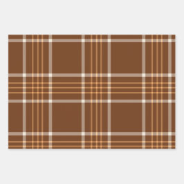 Plaid tartan Herfst Bruin en beige Patroon Inpakpapier Vel