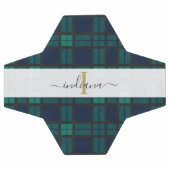 Plaid Tartan Klassieke Monogram Script Naam Voetbal (Enkel)