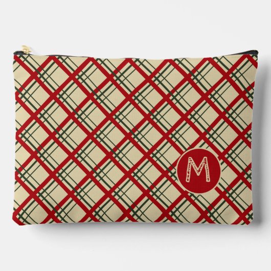  Plaid Tartan Monogram Ontwerp Etui (Voorkant)
