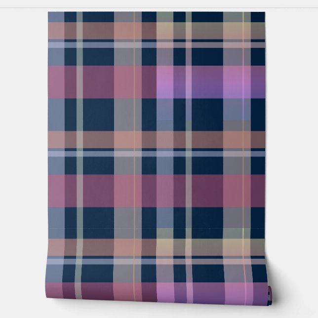 Plaid Tartan Patroon Elegant Behang (Afrollen)
