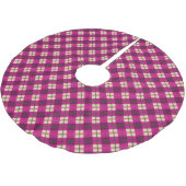 Plaid Tartan Roze Paarse geruit Kerstboom Rok (Gekanteld)