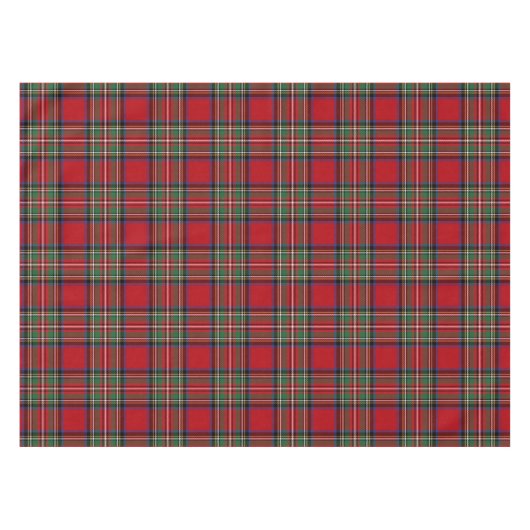 Plaid Tartan Stewart Red Rustic Tafelkleed (Voorkant (Horizontaal))