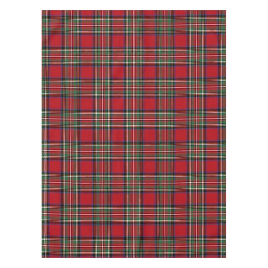 Plaid Tartan Stewart Red Rustic Tafelkleed (Voorkant)