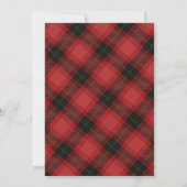 Plaid Tea Party Baby brouwt winterse Baby shower Kaart (Achterkant)