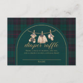 Plaid Teddy Bear Baby Shower bookbook for baby Informatiekaartje (Voorkant)