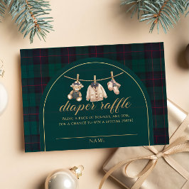 Plaid Teddy Bear Baby Shower bookbook for baby Informatiekaartje