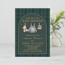  plaid teddybeer Polo Luxe baby shower