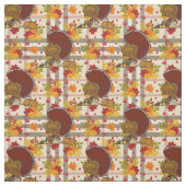 plaid Thanksgiving kalkoenen Stof (Swatch)