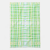Plaid Theehanddoek In Blues en Groenen Theedoek (Verticaal)
